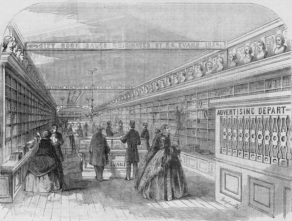 Detail of G.G. Evans' Bookstore by Anonymous