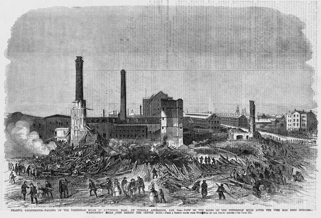 Detail of Destruction of Pemberton Mills by Anonymous