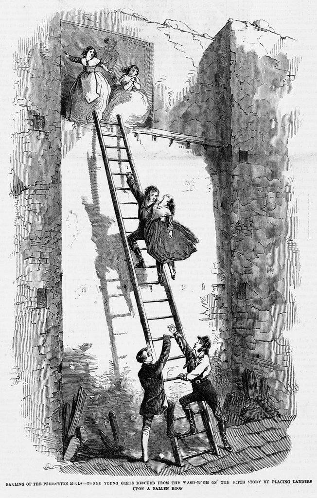 Detail of Destruction of Pemberton Mills by Anonymous