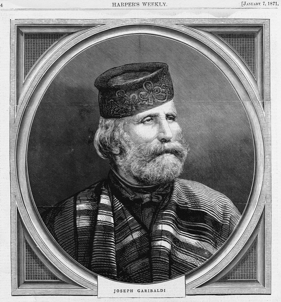 Detail of Portrait of Guiseppe Garibaldi by Anonymous