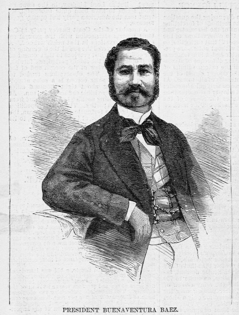 Detail of Portrait of Buena Ventura Baez by Anonymous