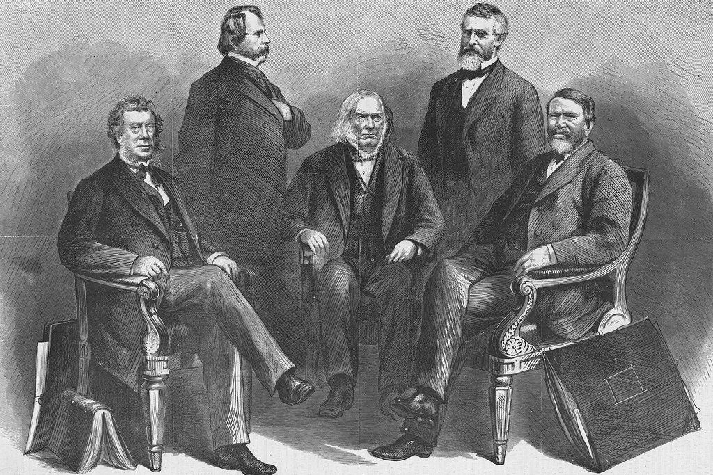 Detail of American Members of the Joint High Commission by Anonymous