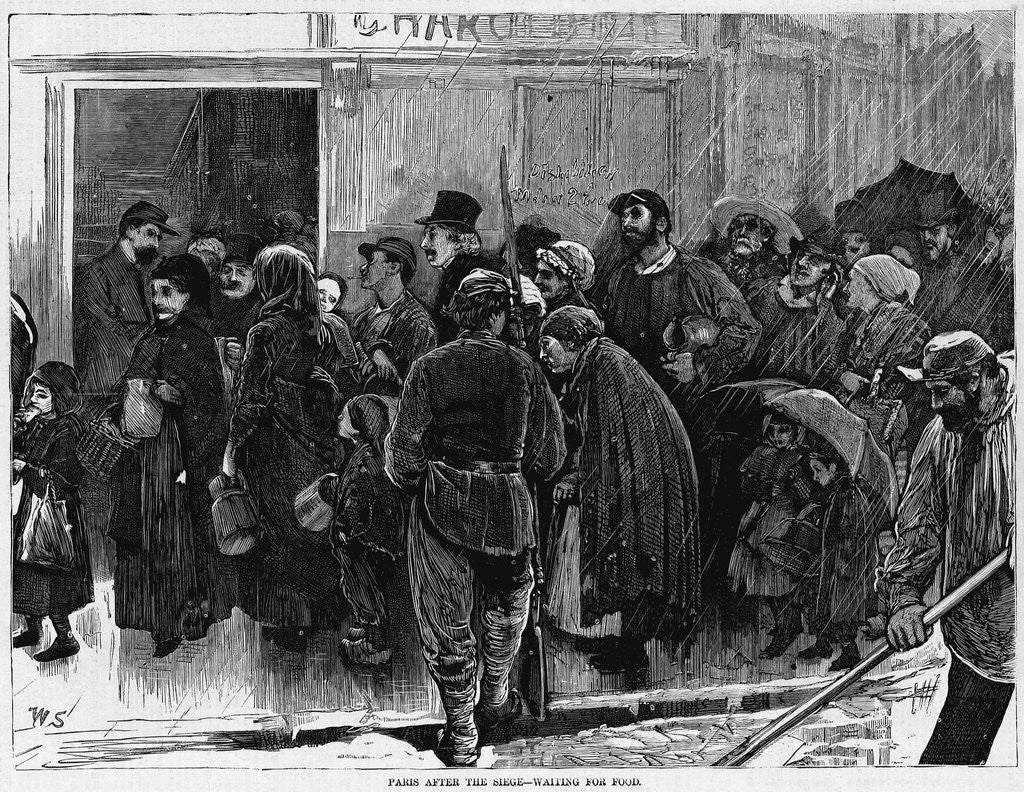 Detail of Parisians Waiting for Food by Anonymous