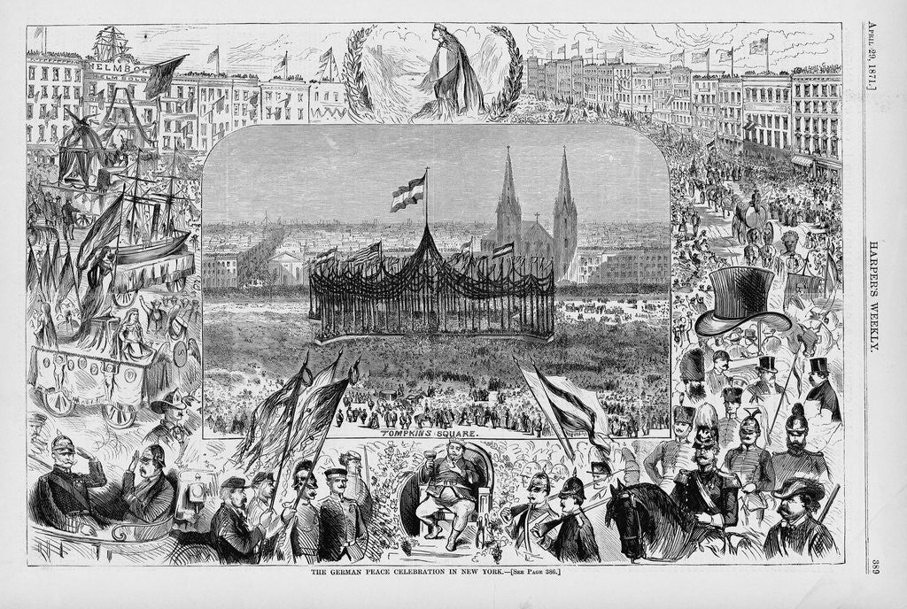 Detail of Celebrating the End of the Franco-Prussian War by Anonymous