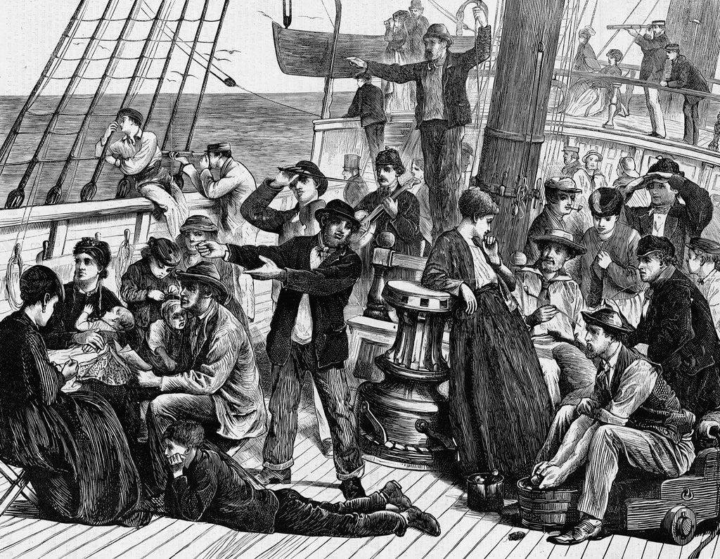 Detail of Deck of Emigrant Ship by Anonymous