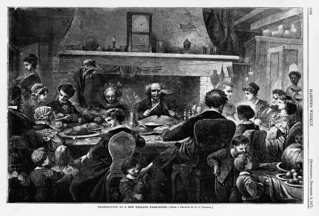 Detail of Thanksgiving in New England by Anonymous