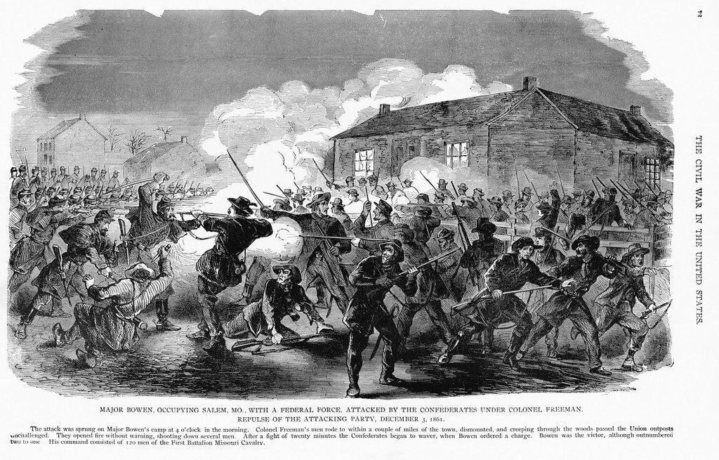Detail of Civil War Firefight by Anonymous