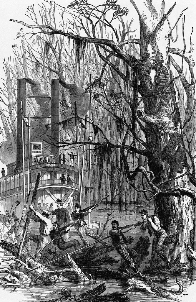Detail of Union Soldiers in Swamp by Anonymous