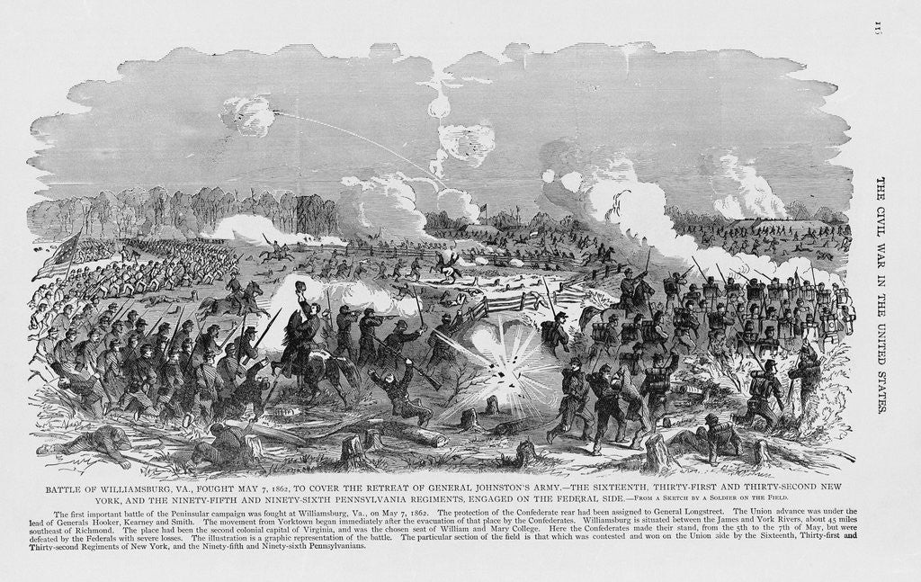 Detail of Battle of Williamsburg by Anonymous