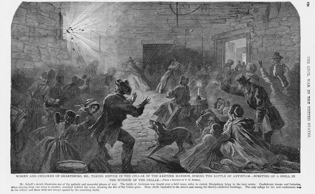 Detail of Civilians During the Battle of Antietam by Anonymous