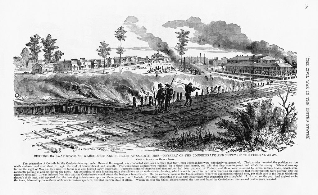 Detail of Confederates Burn Town by Anonymous