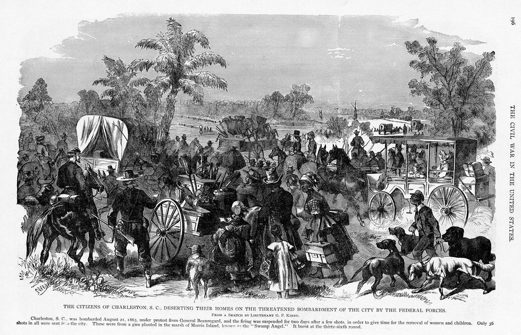 Detail of Confederate Citizens Flee by Anonymous