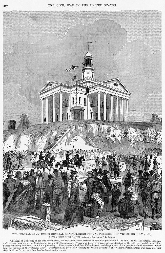Detail of Taking Possession of Vicksburg, Mississippi by Anonymous