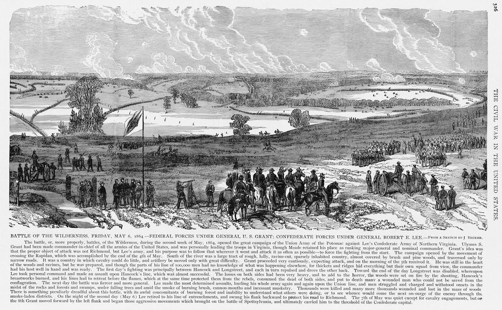 Detail of Battle of the Wilderness by Anonymous