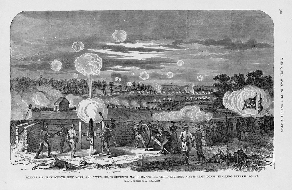 Detail of Union Artillery Barrage by Anonymous