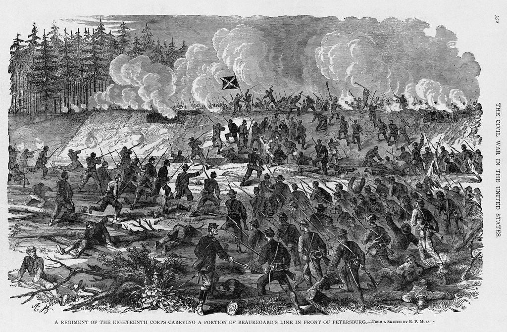 Detail of Civil War Infantry Assault by Anonymous