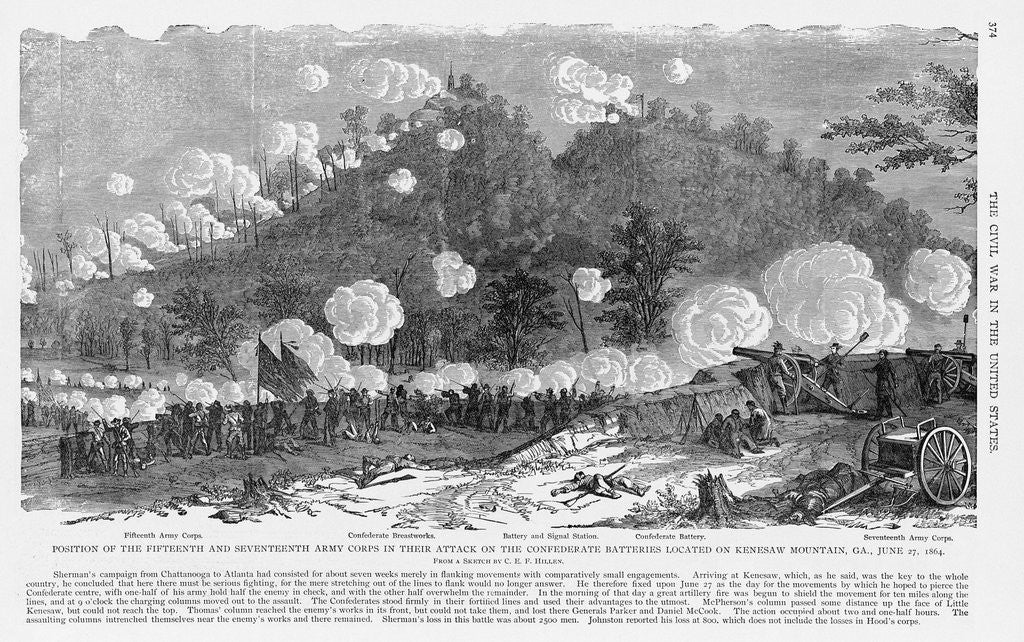 Detail of Battle of Kenesaw Mountain by Corbis