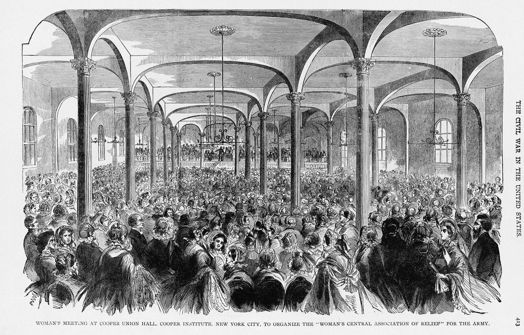 Detail of Meeting at Cooper Union Hall by Anonymous