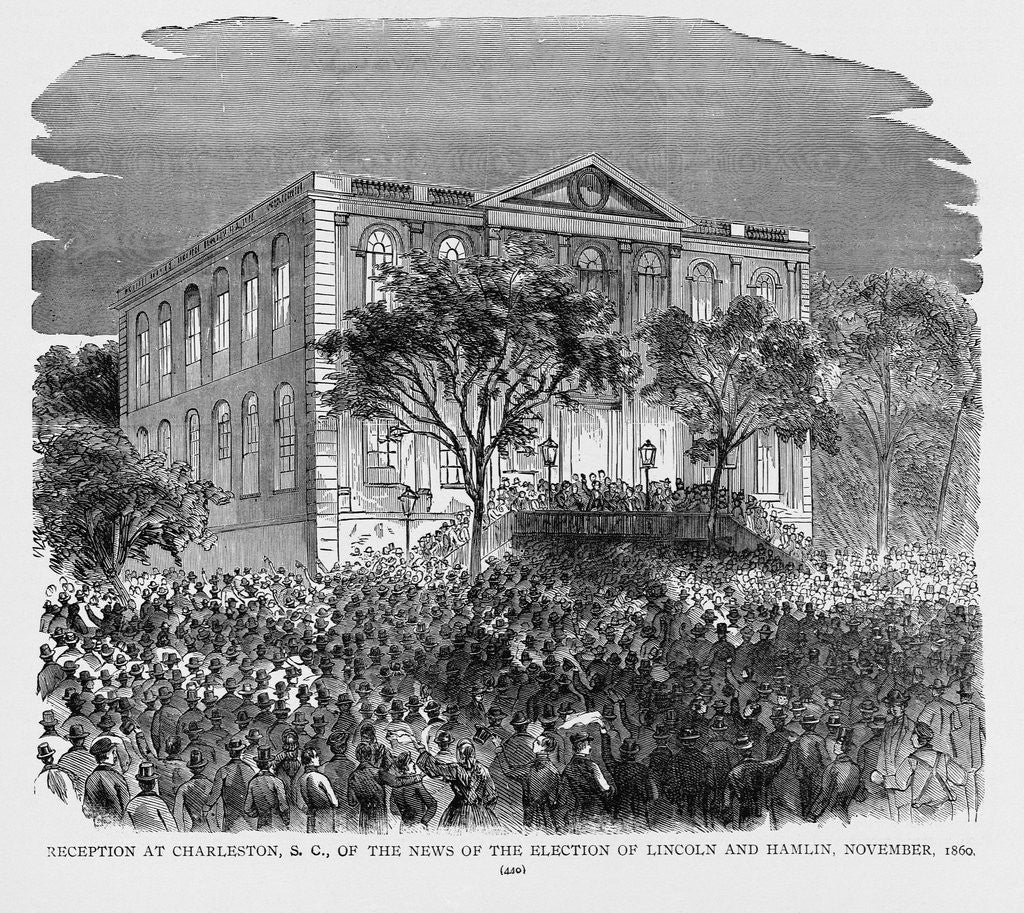 Detail of News of Lincoln's Election by Anonymous