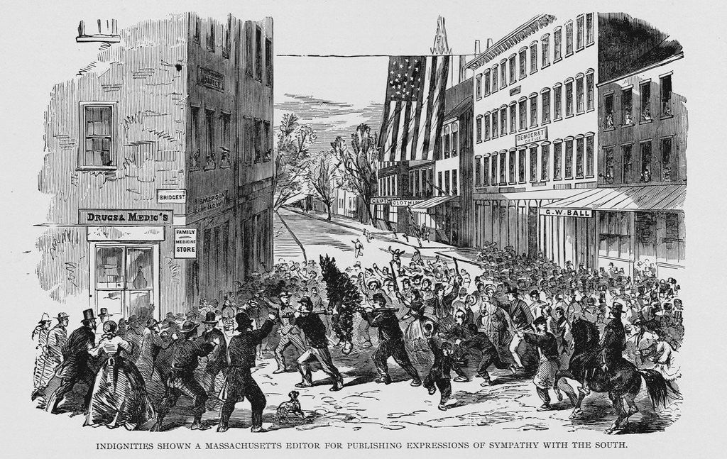 Detail of Riot in Massachusetts by Anonymous