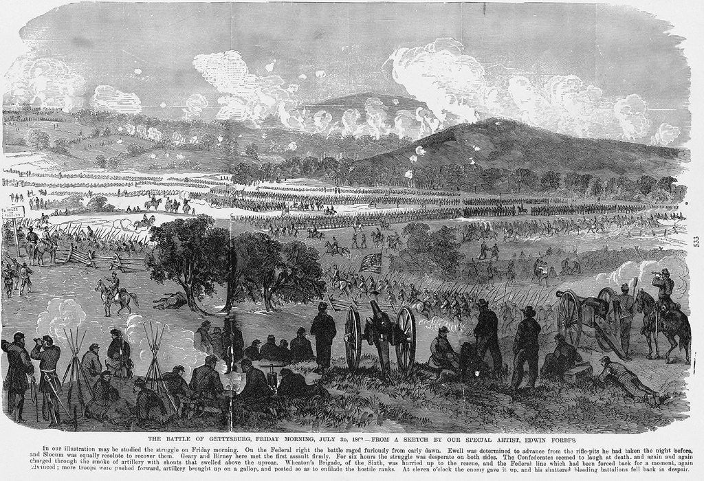 Detail of Battle of Gettysburg by Anonymous