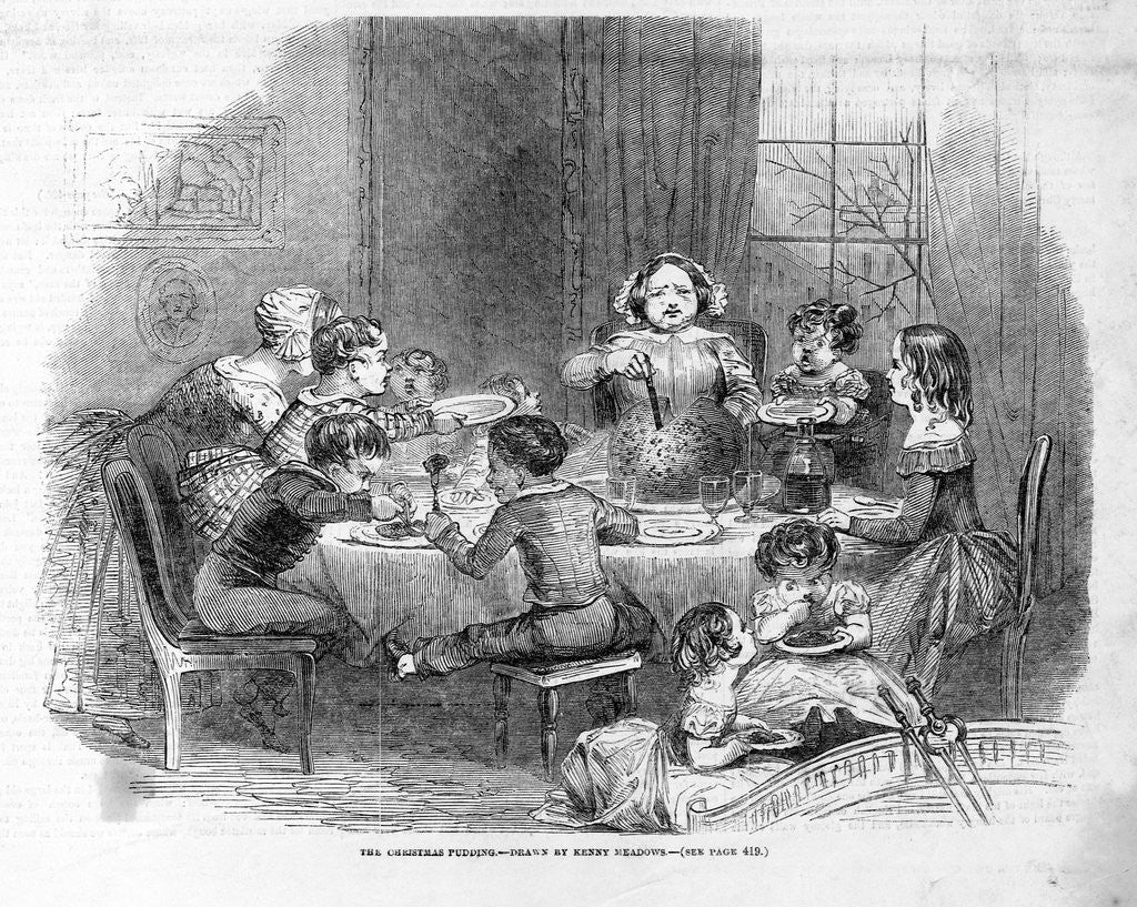 Detail of Serving Christmas Pudding by Anonymous
