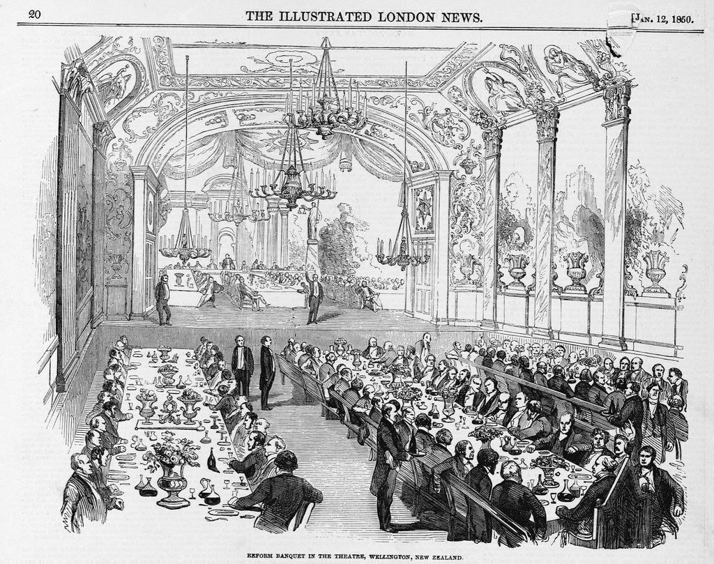 Detail of New Zealand Banquet by Corbis
