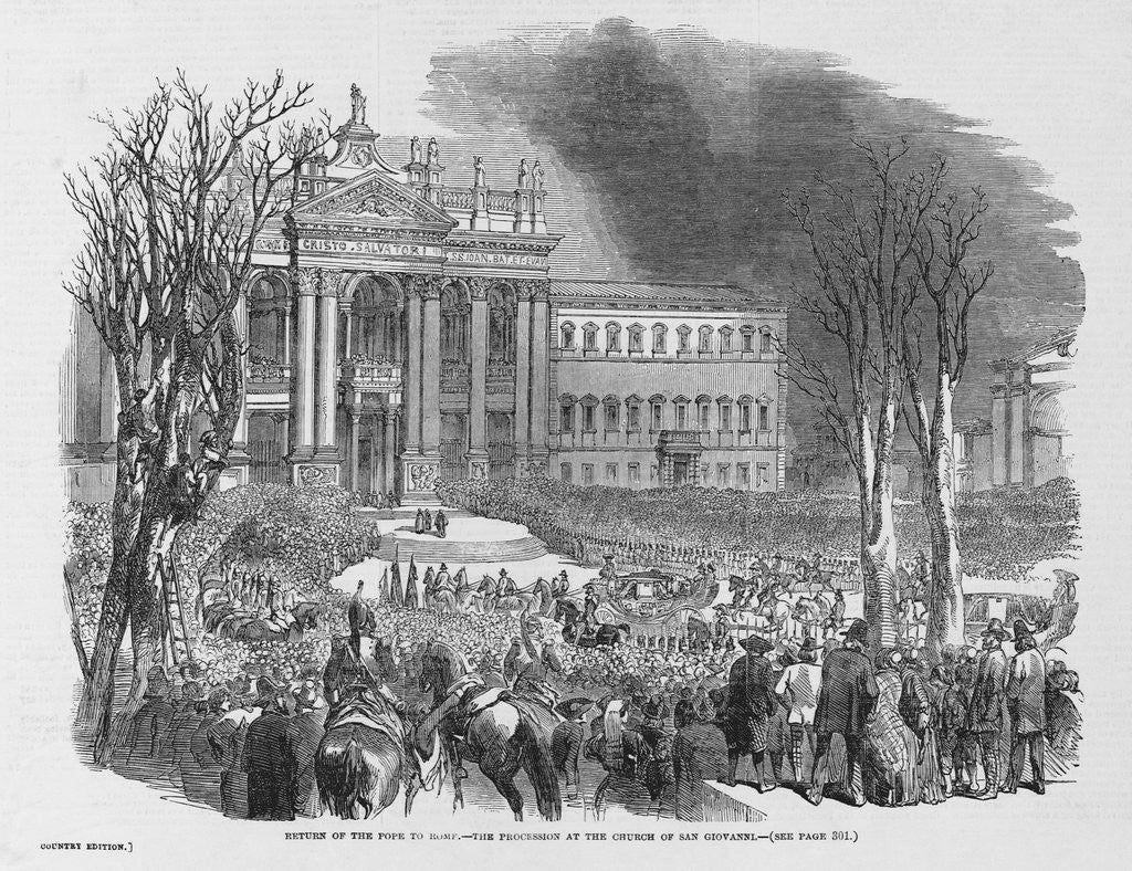 Detail of Return of Pius IX by Anonymous