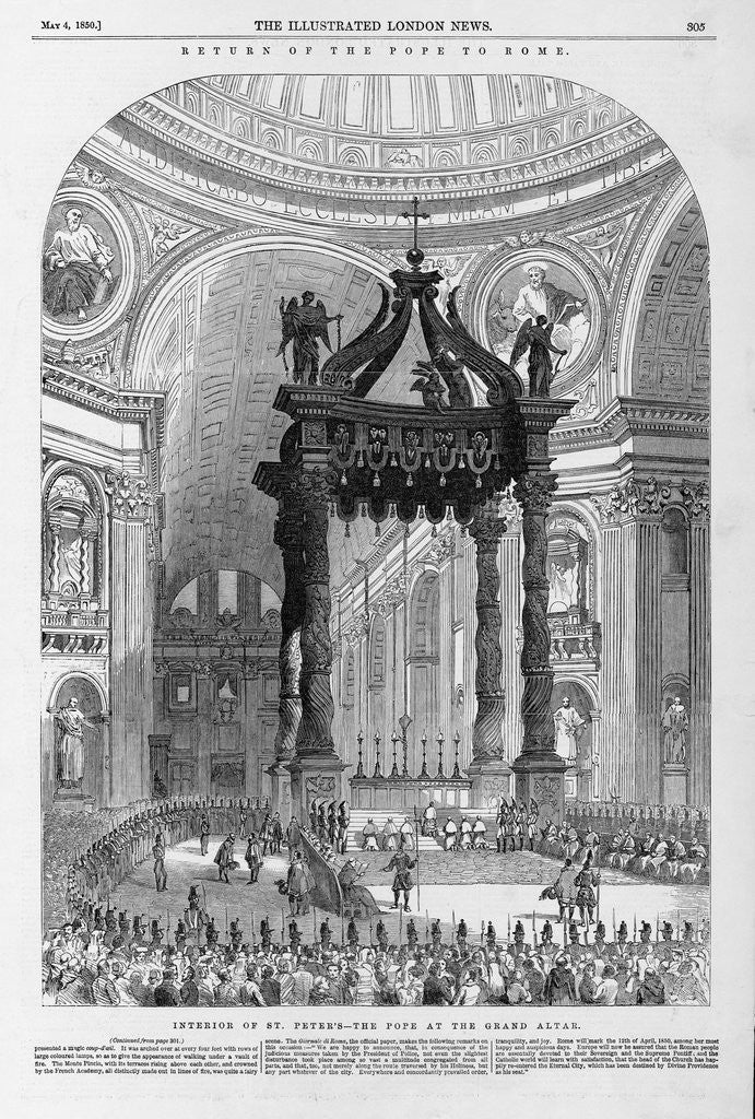 Detail of Return of Pius IX by Anonymous