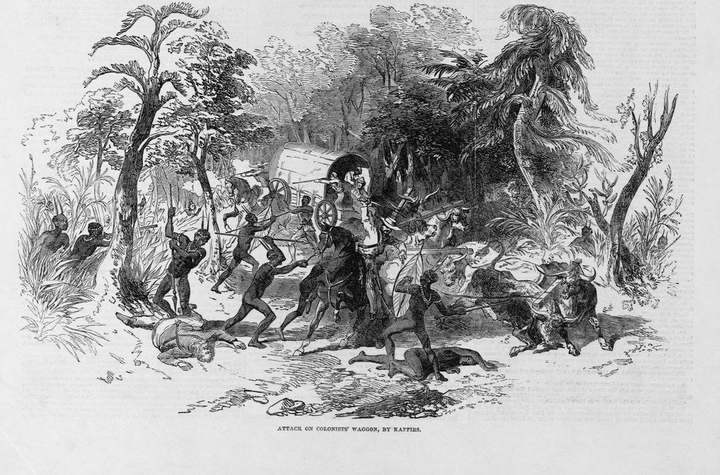 Africans Attack Wagon by Corbis