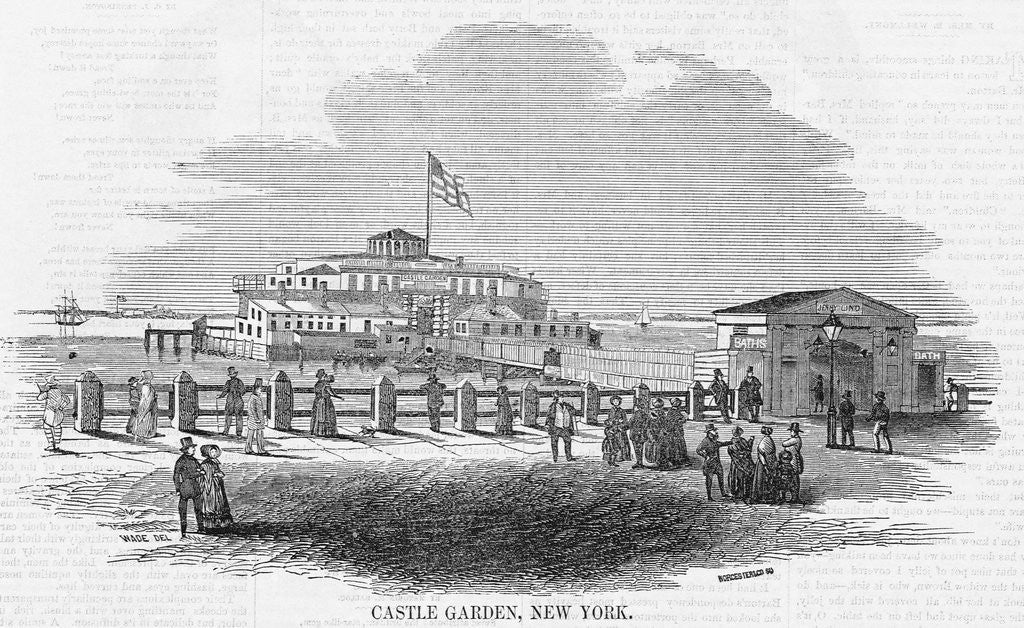 Detail of Castle Garden, New York by Anonymous