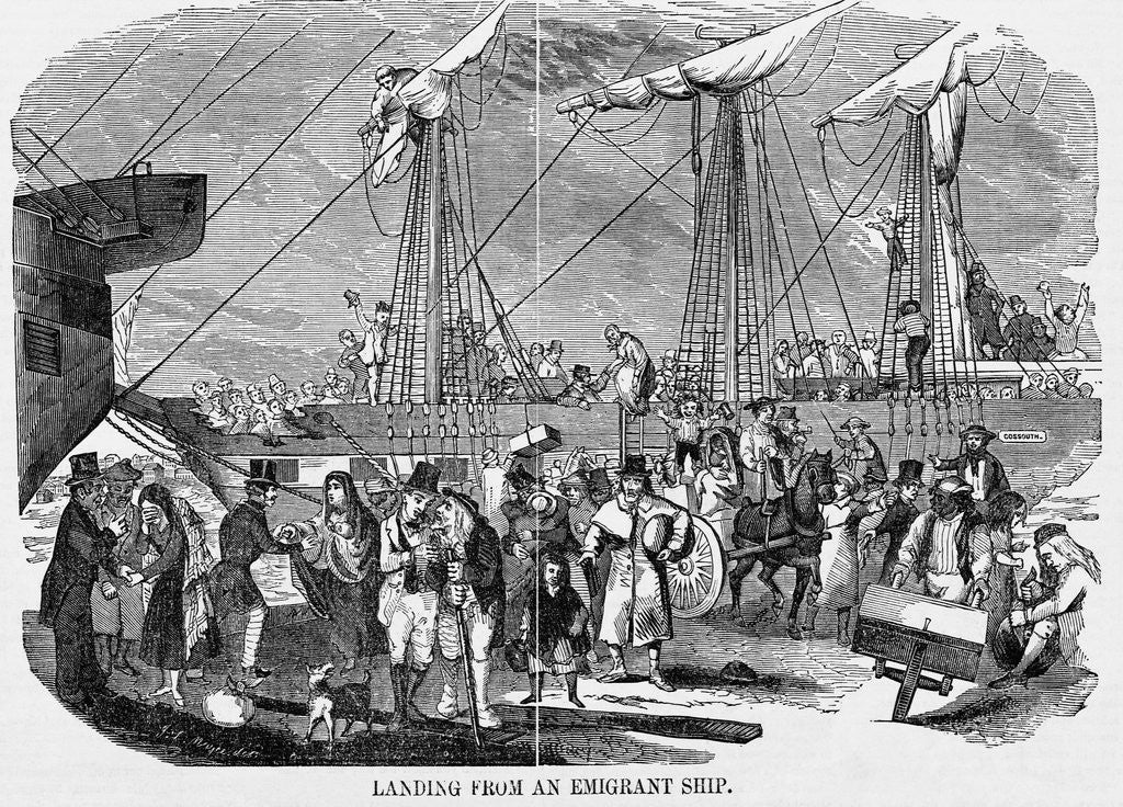 Detail of Emigrants Disembarking by Anonymous