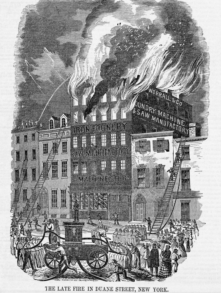 Detail of Fire in New York by Anonymous
