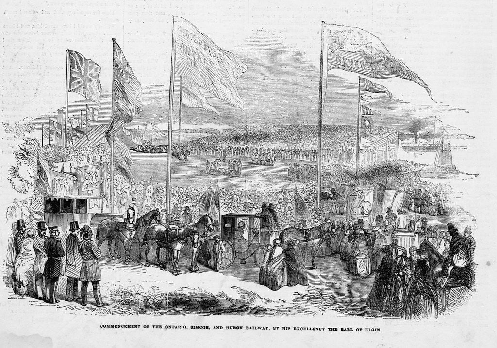 Detail of Earl of Elgin Opening Railway by Anonymous