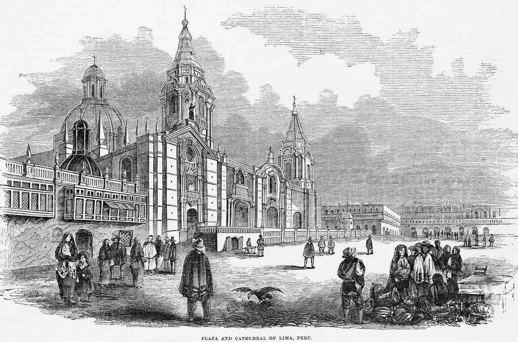 Detail of Lima Cathedral by Anonymous