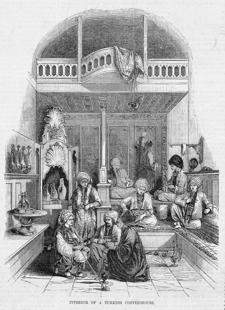Detail of Interior of a Turkish Coffee House by Anonymous
