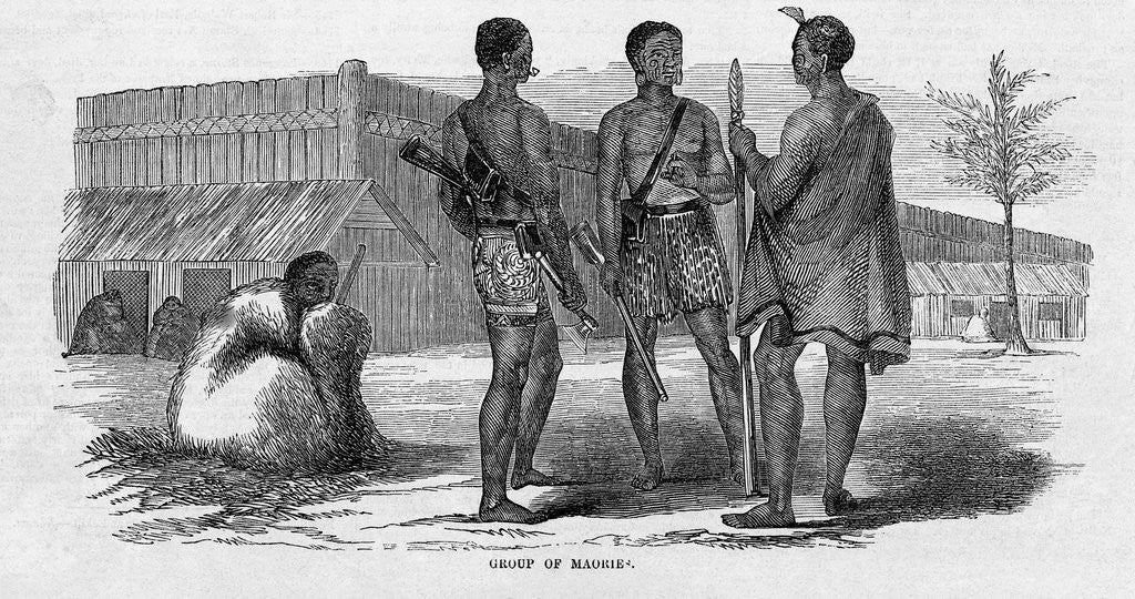 Detail of Maori Warriors by Anonymous