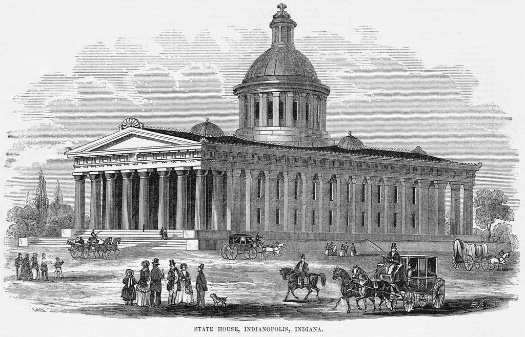 Detail of Illinois Capitol Buliding by Anonymous