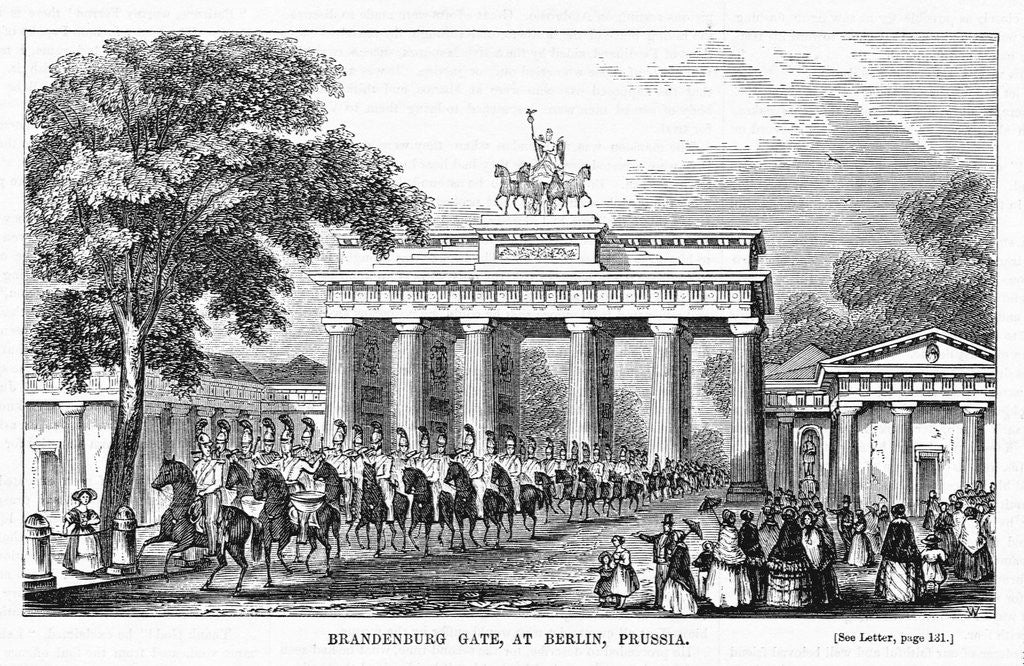 Detail of Troops at Brandenburg Gate by Anonymous
