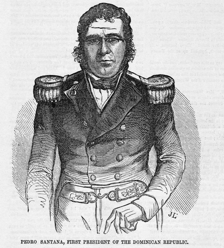 Detail of Portrait of Pedro Santana by Anonymous