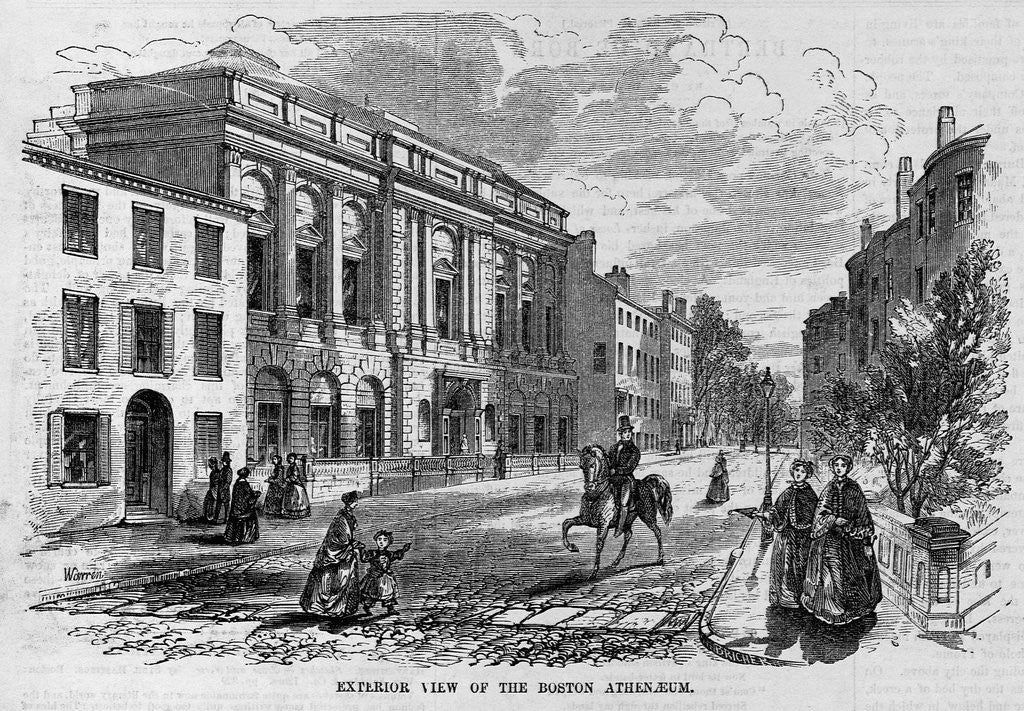 Detail of Exterior View of the Boston Athenaeum by Anonymous