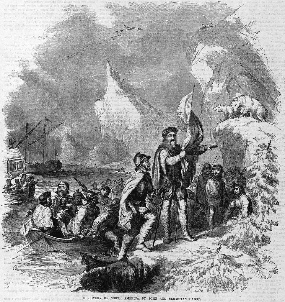 Detail of Discovery of North America by John and Sebastian Cabot by A.S. Warren