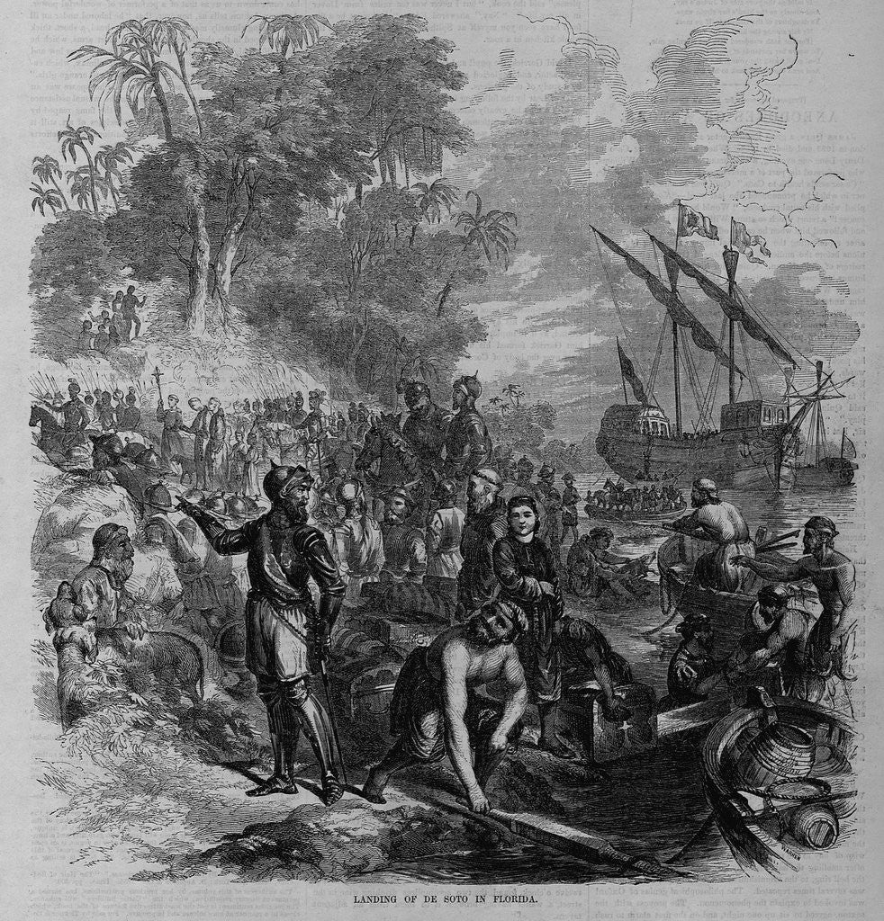 Detail of Landing of De Soto in Florida by Anonymous