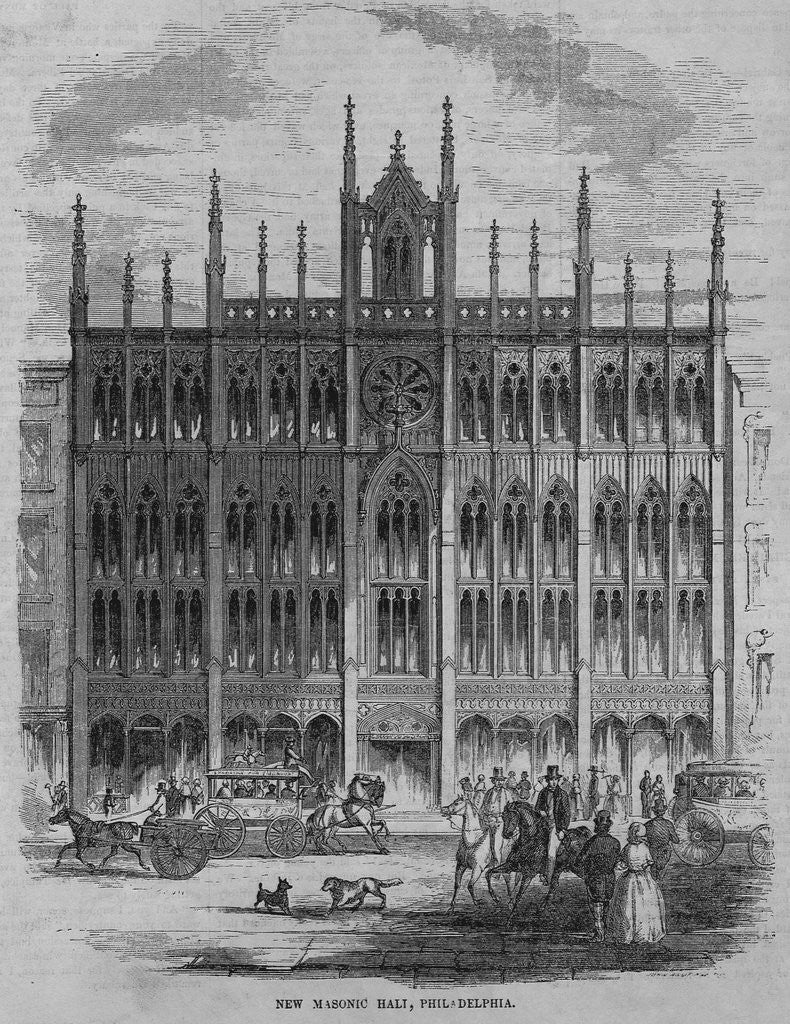 Detail of New Masonic Hall, Philadelphia by Anonymous