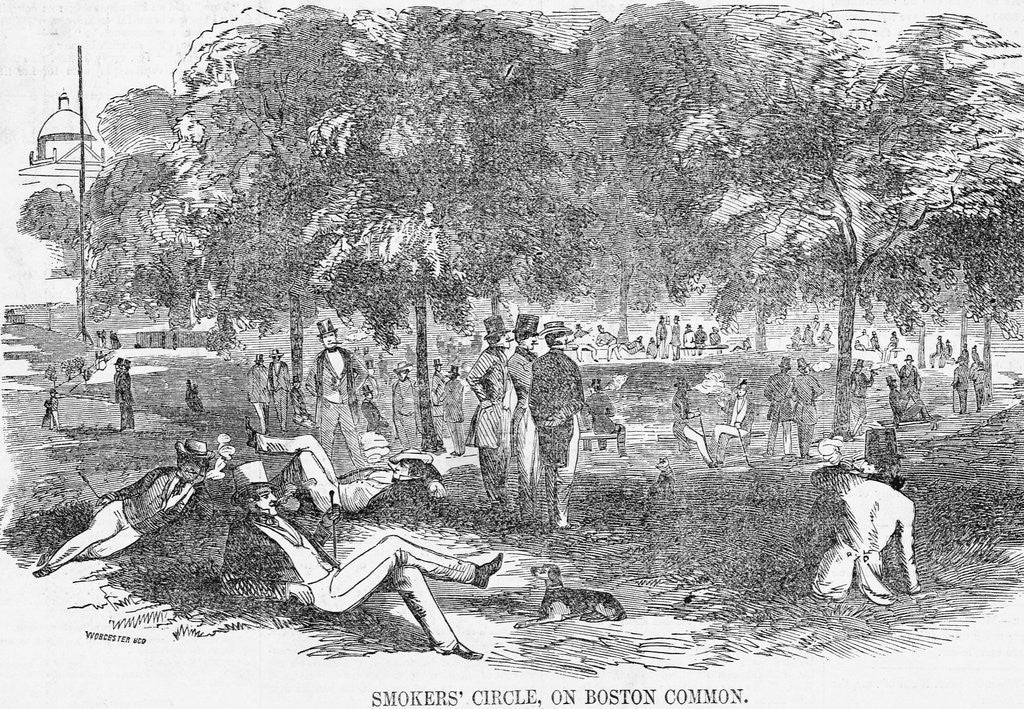 Detail of Smokers' Circle by Anonymous