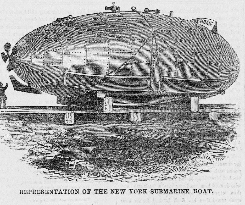 Detail of Early Submarine by Anonymous