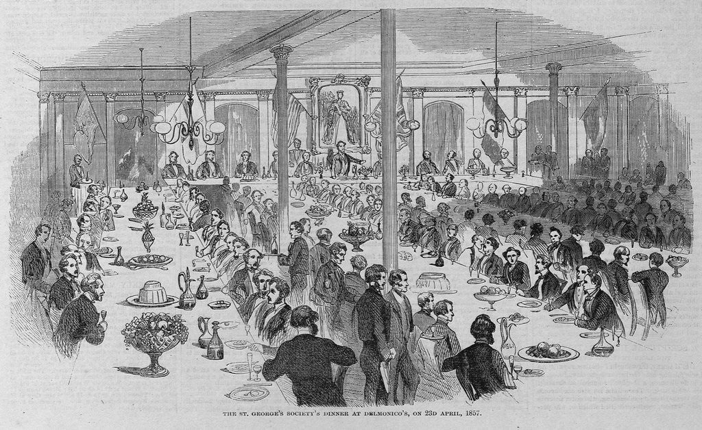Detail of The St. George's Society's Dinner at Delmonico's on 23rd April, 1857 by Anonymous
