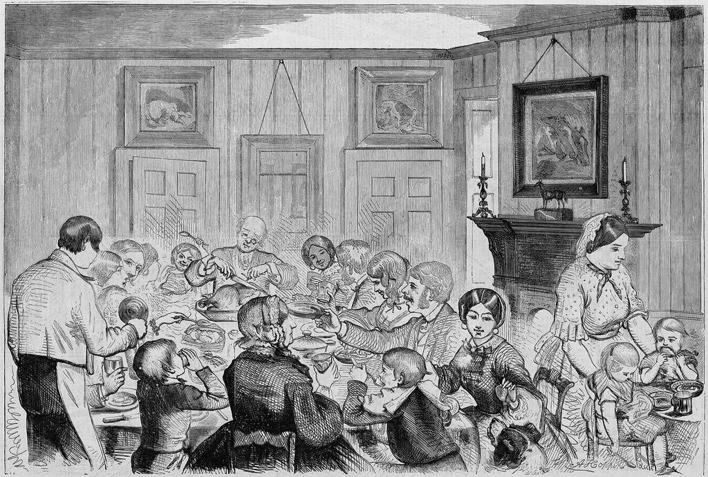 Detail of Thanksgiving Dinner by Anonymous