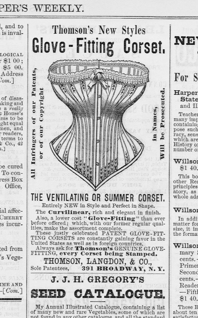 Detail of Advertisement for Corsets by Corbis