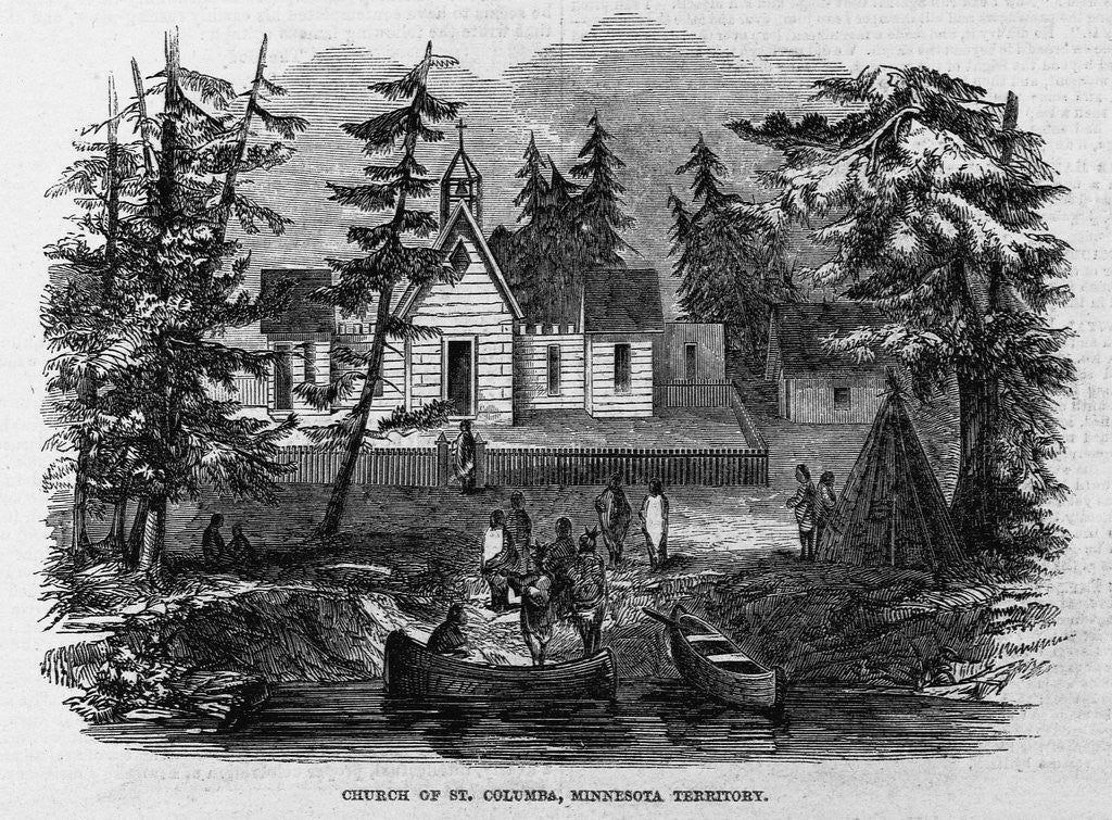 Detail of Church of St. Columbia, Minnesota Territory by Anonymous